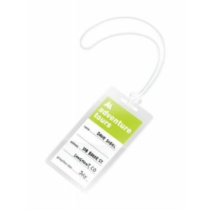 Alternative view of Swingline GBC UltraClear Thermal Luggage Tag Size w/ Loops Laminating Pouches 2-1/2" x 4-1/4" - 25 / Pack