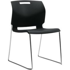 Alternative view of Global Popcorn Armless Chair, Polypropylene Seat & Back