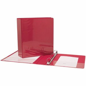 Alternative view of GEO 1.5" Presentation Binder - Red