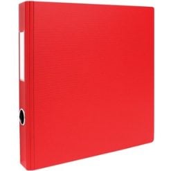 Alternative view of GEO 2" Textured Heavy-duty Binder, Red