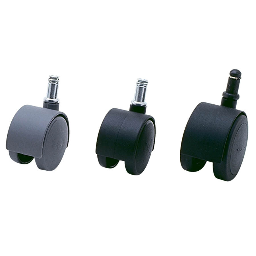 Shepherd Hardware 2-Inch Office Chair Stem Caster, Twin Wheel, 1-Pack - Image 2