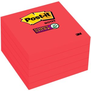 Alternative view of Post-it? Super Sticky Notes, Red 76x76mm