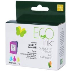 Alternative view of Eco Ink Remanufactured Inkjet Ink Cartridge F6U63AN - Color - 1 Pack