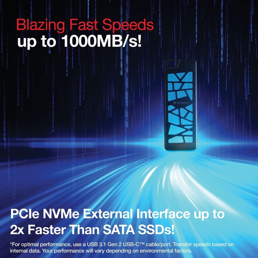 Verbatim 512GB VGX1000 Gaming PCIe NVMe External SSD - Image 12