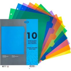 Alternative view of GEO 10 Assorted Colors Plastic Dividers with Tabs