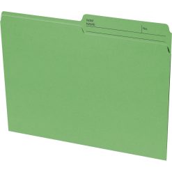 Continental 1/2 Tab Cut Letter Recycled Top Tab File Folder - Quantity 100 / Box