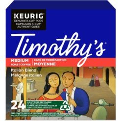 Timothy's K-Cup Italian Blend Medium Roast Coffee-24 / Box
