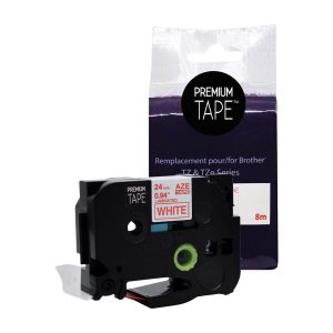 Alternative view of Premium Tape Tape - Alternative for Brother TZe252 - Red on White