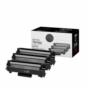 Alternative view of Premium Tone Laser Toner Cartridge TN760 - Black - 3 / Pack