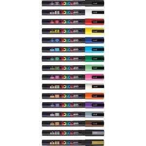 Alternative view of uni? Posca PC-3M Paint Markers - 16 / Pack