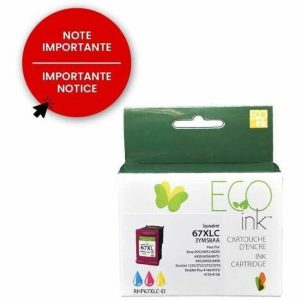 Eco Ink 3YM58AN Remanufactured Inkjet Ink Cartridge 67XL (3YM58AN) - Color - 1 Each