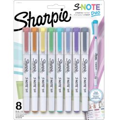 Sharpie S-Note Duo Dual-Tip Markers - 8 / Pack