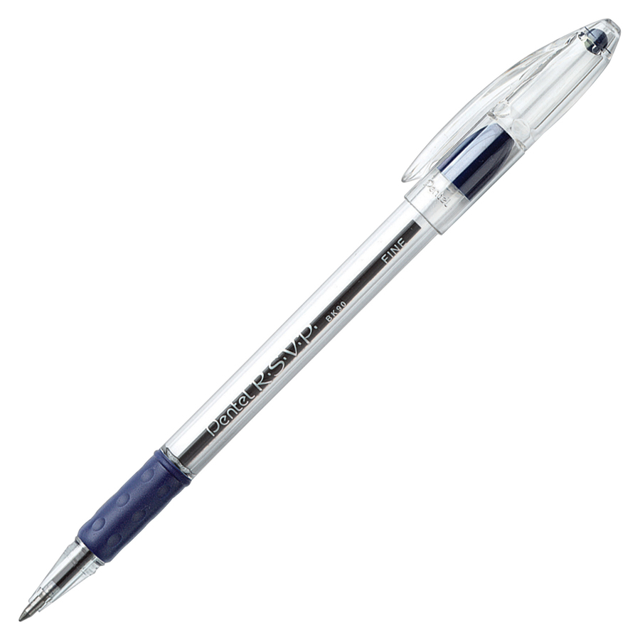 Pentel R.S.V.P. Blue Ballpoint Stick Pens - 0.7mm - 12 Pack - Image 2