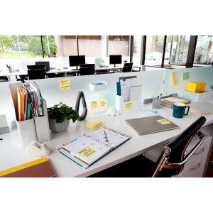 Alternative view of Post-it? 100% Recycled Paper Super Sticky Notes 3 in x 3 in Canary Yellow