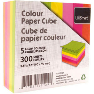 Alternative view of OFFISMART Neon Paper Cube, 300 Sheets