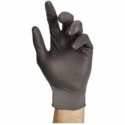 Stellar Plus Black 6 Mil Nitrile Examination Gloves - 100 / Box