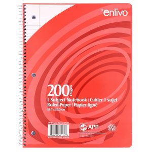 Alternative view of APP Coil Exercise Book, Ruled, 10.5"x8" , 200pg