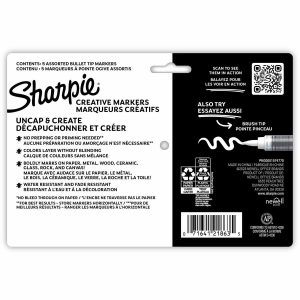 Alternative view of Sharpie Creative Markers, Water-Based Acrylic Markers, Bullet Tip - 5 / Pack