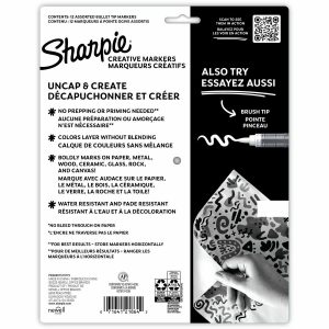 Alternative view of Sharpie Creative Markers, Water-Based Acrylic Markers, Bullet Tip - 12 / Pack