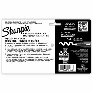 Alternative view of Sharpie Creative Markers, Water-Based Acrylic Markers, Brush Tip - 5 / Pack