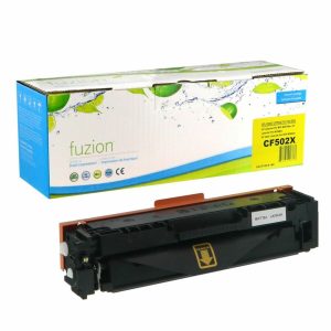 Alternative view of fuzion Premium Laser Toner Cartridge 202X (CF502X, HP202X) - Yellow - 1 / Each