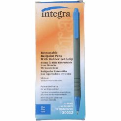 Alternative view of Integra Rubber Barrel Retractable Ballpoint Pens
