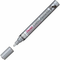 Pentel Paint Marker, Medium Point, Bullet Tip, Silver Ink