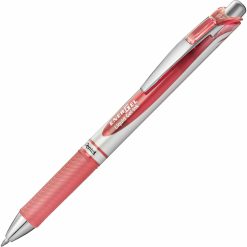 Alternative view of EnerGel Retractable Gel Roller, (0.7mm) Metal Tip, Coral Pink Ink