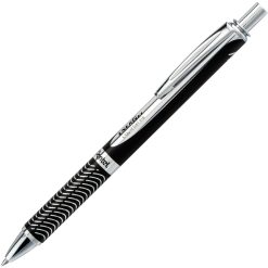 Alternative view of EnerGel Alloy Retractable Liquid Gel Pen, (0.7mm) Metal Tip, Black Barrel, Black Ink