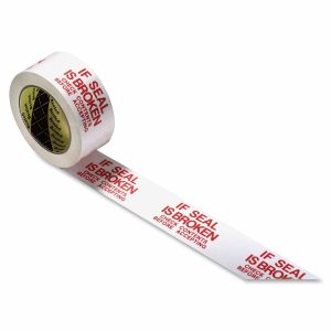 Alternative view of Scotch Preprinted Message Seal Broken Tape