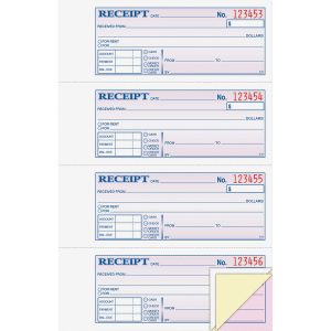 Alternative view of Adams Tapebound 3-part Money Receipt Book