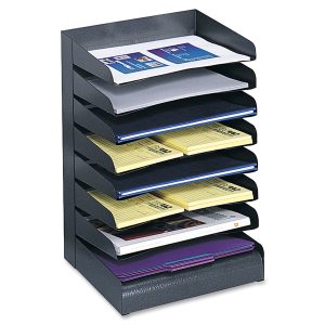 Alternative view of Safco Slanted Shelves Steel Desk Tray Sorter