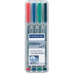 Staedtler Lumocolour Fine Point Marker Pens - 4 / Set