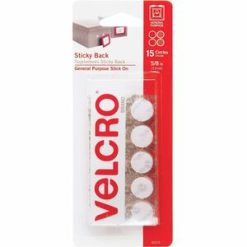 VELCRO? Sticky Back 5/8in Circles White 15 Ct - 15 / Pack