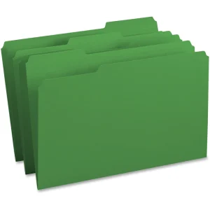 Alternative view of Business Source 1/3 Tab Cut Legal Recycled Top Tab File Folder - 100 Pack
